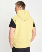Sweat Sans manches à Capuche Coton Organic jaune clair