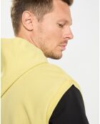 Sweat Sans manches à Capuche Coton Organic jaune clair