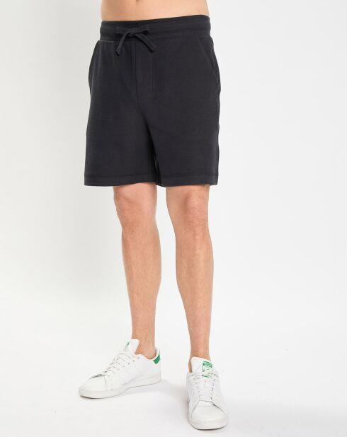 Short molletonné élastique noir
