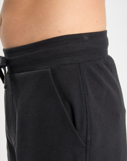 Short molletonné élastique noir
