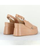 Sandales en Cuir beiges - Talon 9 cm