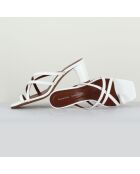 Mules en Cuir Kimber blanches - Talon 6 cm