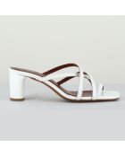 Mules en Cuir Kimber blanches - Talon 6 cm