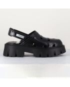 Mules Slingbacks en Cuir noires - Talon 5 cm
