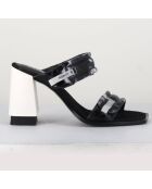 Mules en Cuir noires - Talon 9 cm