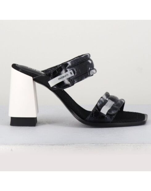 Mules en Cuir noires - Talon 9 cm