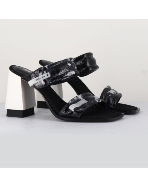 Mules en Cuir noires - Talon 9 cm