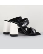 Mules en Cuir noires - Talon 9 cm