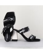 Mules en Cuir noires - Talon 9 cm