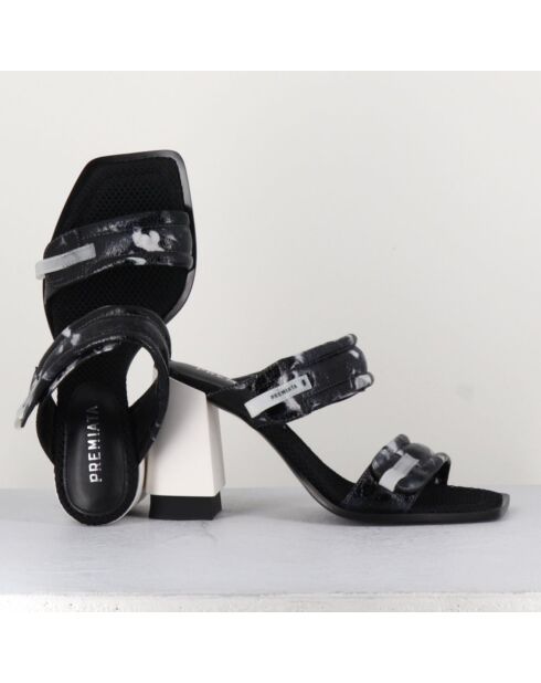 Mules en Cuir noires - Talon 9 cm