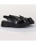 Mocassins Slingbacks en Cuir noirs