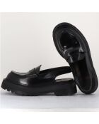 Mocassins Slingbacks en Cuir noirs