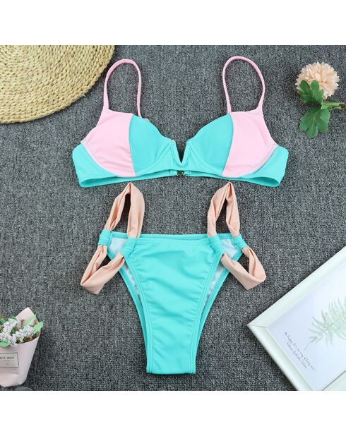 Maillot de bain 2 Pièces Jade bleu ciel