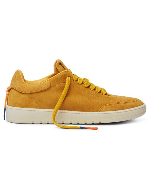 Sneakers en Velours de cuir Sophia jaunes