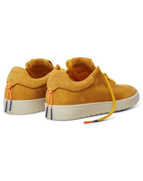 Sneakers en Velours de cuir Sophia jaunes