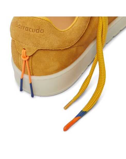 Sneakers en Velours de cuir Sophia jaunes