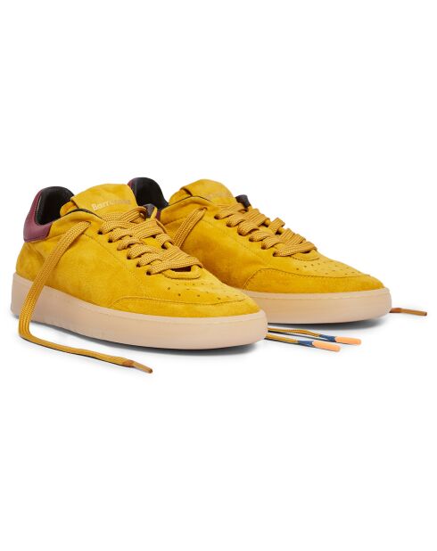 Sneakers en Velours de cuir Isabella jaunes