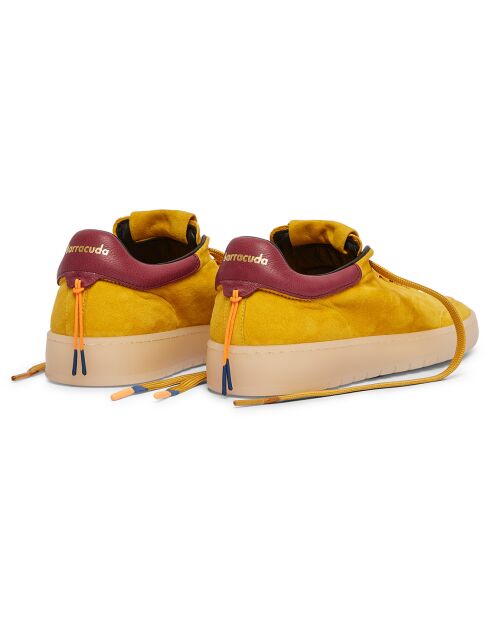 Sneakers en Velours de cuir Isabella jaunes