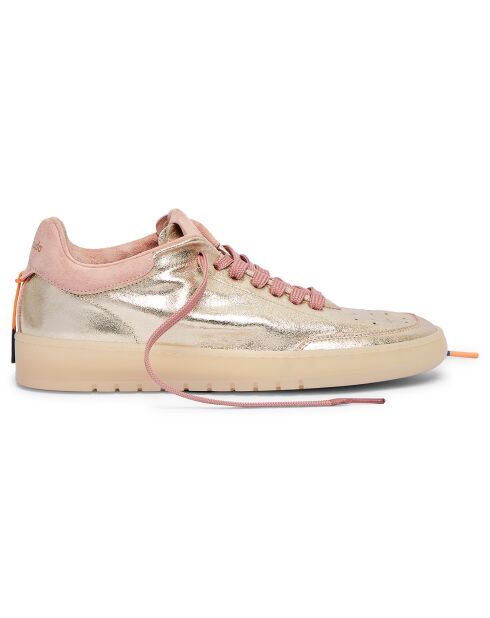 Sneakers en Cuir Mia doré/rose