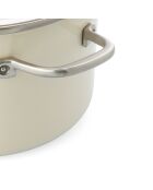 Faitout émaillé avec couvercle Core Steel induction crème - D.20 cm