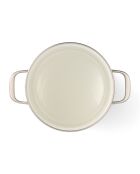 Faitout émaillé avec couvercle Core Steel induction rouge/crème - D.20 cm