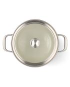 Casserole émaillée avec couvercle Core Steel induction noir/crème - D.20 cm