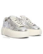 Sneakers en Cuir Grace argentées