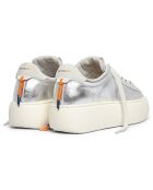 Sneakers en Cuir Grace argentées