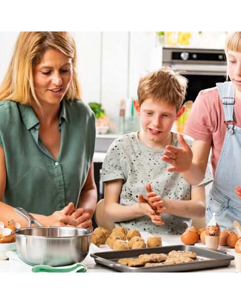 Plat à four métal gris anthracite - 33x23x2.5 cm