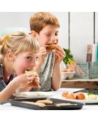 Plat à four métal gris anthracite - 33x23x2.5 cm