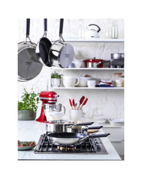 Casserole Classic acier inoxydable induction argentée - D.16 cm