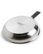 Poêle Classic acier inoxydable revêtement céramique induction argenté/noir - D.20 cm