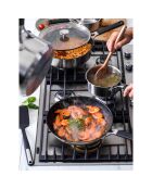 Poêle Classic acier inoxydable revêtement céramique induction argenté/noir - D.20 cm