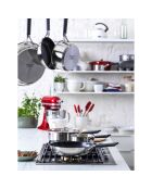 Poêle Classic acier inoxydable revêtement céramique induction argenté/noir - D.24 cm