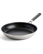 Poêle Classic acier inoxydable revêtement céramique induction argenté/noir - D.28 cm