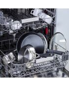 Poêle Classic acier inoxydable revêtement céramique induction argenté/noir - D.28 cm