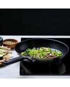 Poêle Classic acier inoxydable revêtement céramique induction argenté/noir - D.30 cm