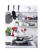 Poêle Classic acier inoxydable revêtement céramique induction argenté/noir - D.30 cm