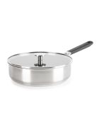 Sauteuse avec couvercle Classic induction argenté/noir - D.26 cm