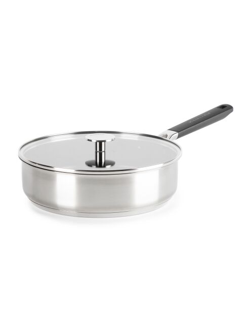 Sauteuse avec couvercle Classic induction argenté/noir - D.26 cm