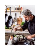 Sauteuse avec couvercle Classic induction argenté/noir - D.26 cm