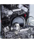 Wok Classic acier inoxydable revêtement céramique 3ply induction argenté/noir - D.28 cm