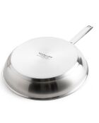 Poêle acier inoxydable revêtement céramique induction argenté/noir - D.20 cm