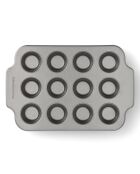 Moule 12 cakes mini rond gris anthracite - 30x20.5x2.8 cm