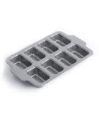 Moule 8 cakes mini rectangulaire gris anthracite - 38.7x24.9x4.2 cm