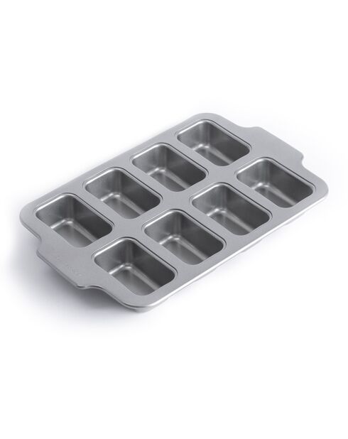 Moule 8 cakes mini rectangulaire gris anthracite - 38.7x24.9x4.2 cm