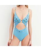 Maillot de bain 1 Pièce Bohemian bleu