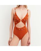Maillot de bain 1 Pièce Bohemian camel