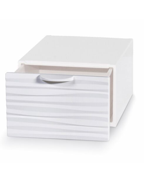 Tiroir de rangement QBox Wave Mini blanc - 15.5x21x10.5 cm