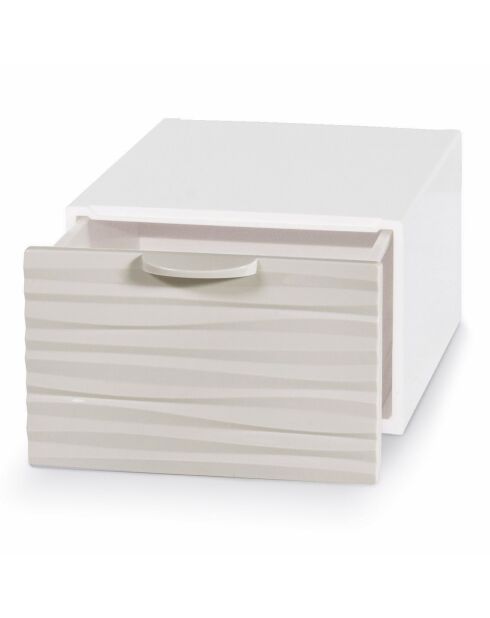 Tiroir de rangement QBox Wave Mini sable - 15.5x21x10.5 cm